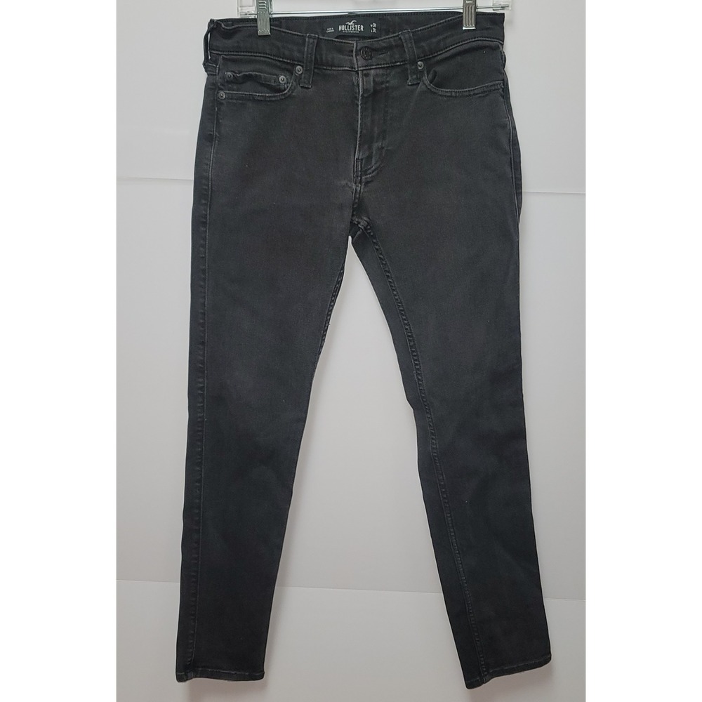 VTG Hollister Boys Jeans Sz 30x32 Black Authentic‎ Denim Straight Leg Streetwear
